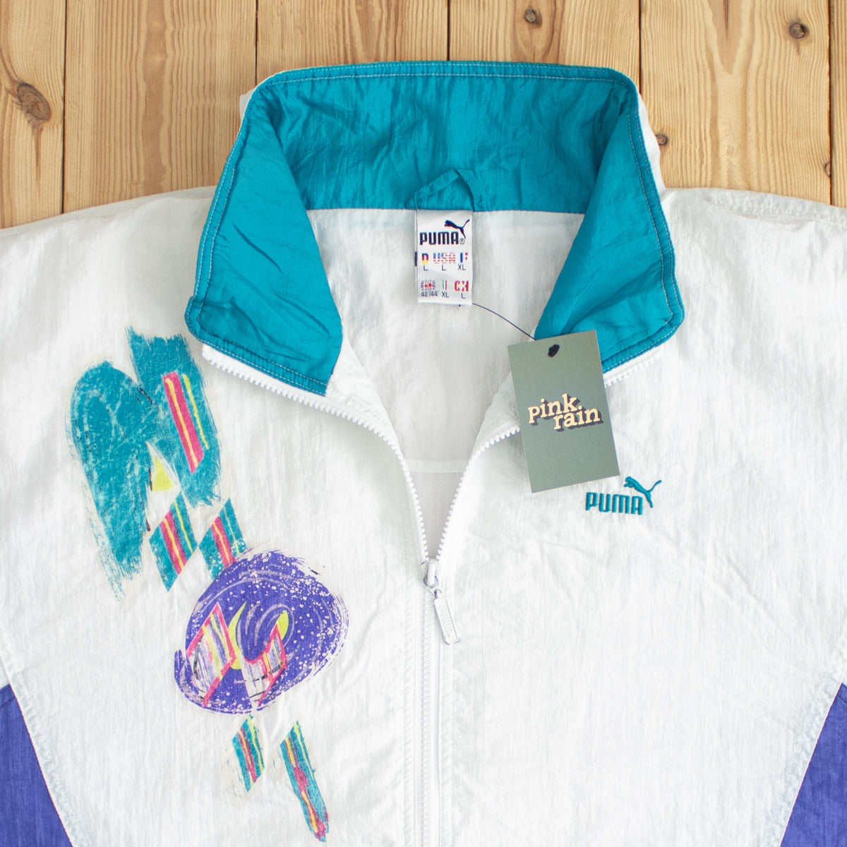 (XL) Puma Vintage Embroidered Jacket White