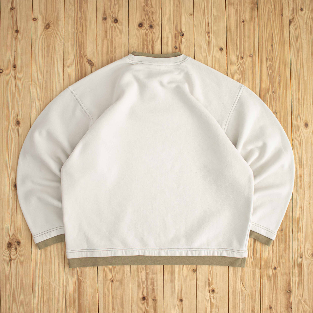 (XL) Adidas Vintage Essential Embroidered Sweatshirt Beige