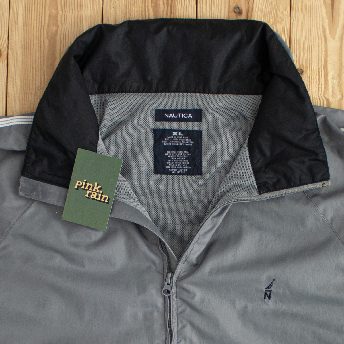 (L) Nautica Vintage Embroidered Jacket Gray