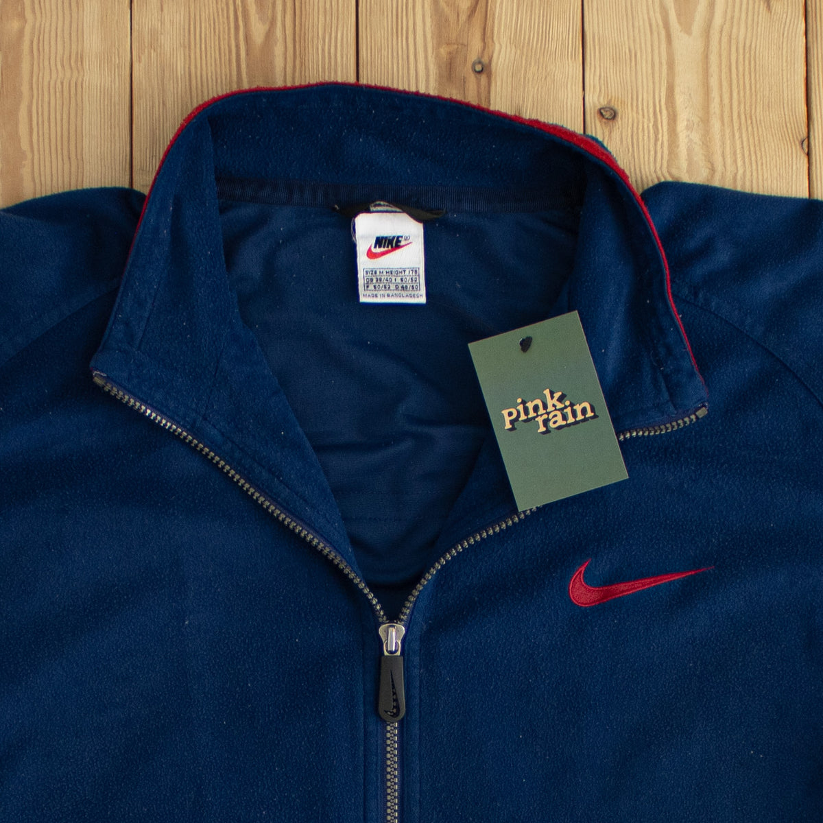 (M) Nike Vintage Embroidered Full-Zip Sweatshirt Blue