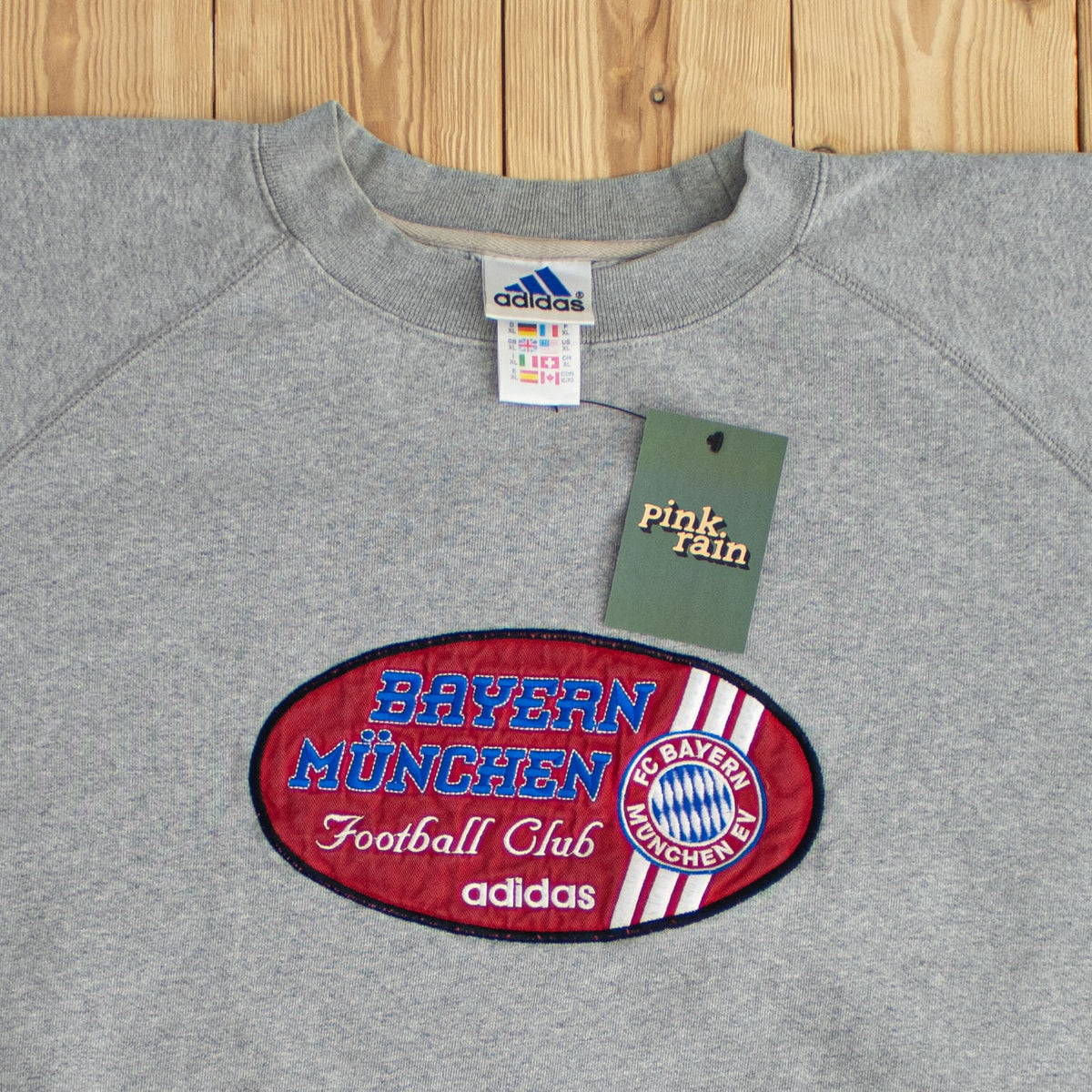 (XL/XXL) Adidas Bayern München Vintage Embroidered Sweatshirt Gray