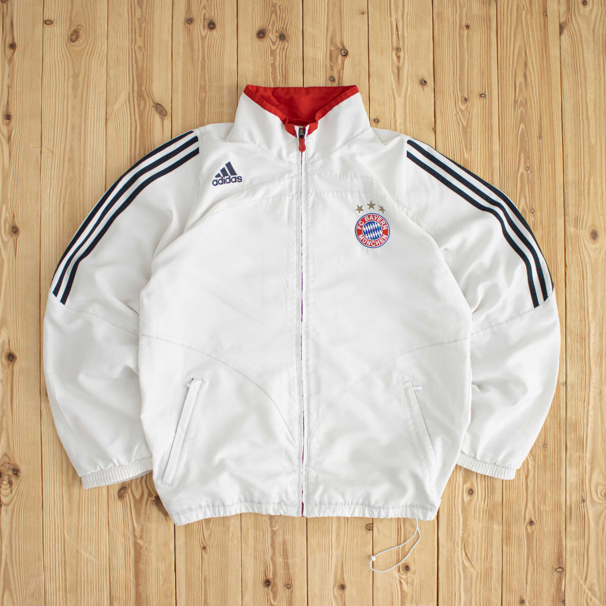 (M/L) Adidas F.C. Bayern München Vintage Embroidered Jacket White