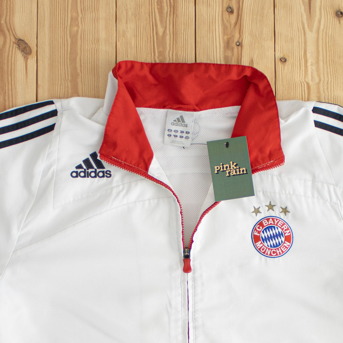 (M/L) Adidas F.C. Bayern München Vintage Embroidered Jacket White