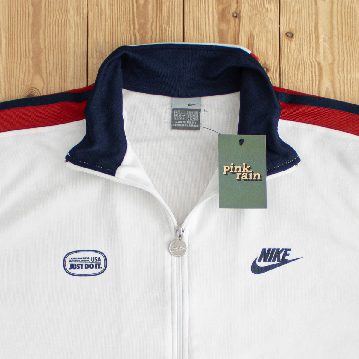 (M) Nike Bowerman USA Vintage Full-Zip Sweatshirt White