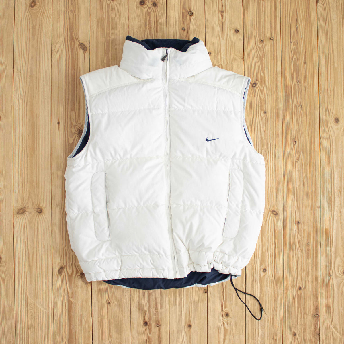 (M) Nike Vintage Embroidered Puffer Vest White