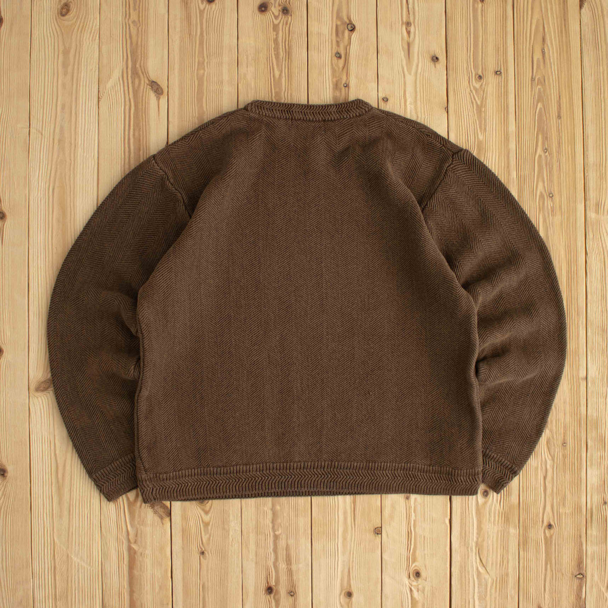 (M) Chaps Ralph Lauren Vintage Embroidered Sweater Brown