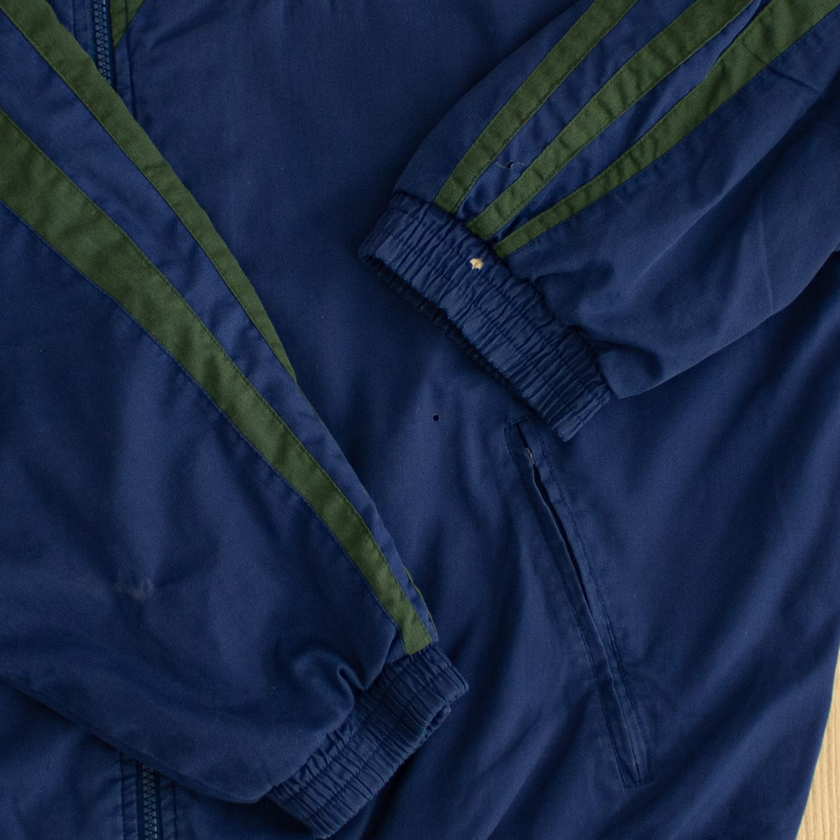 (XL) Adidas Vintage Embroidered Jacket Green Blue