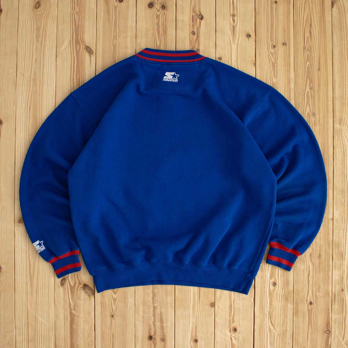 (M/L) Starter New York Rangers Vintage Embroidered Sweatshirt Blue