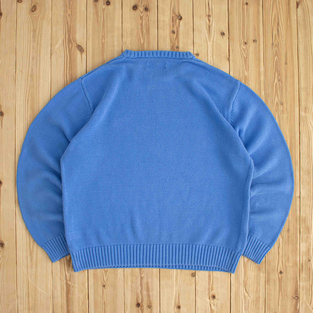 (L/XL) Chaps Ralph Lauren Vintage Embroidered Sweater Blue