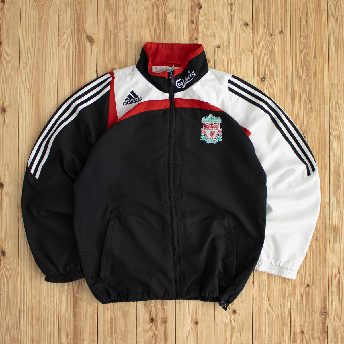 (L) Adidas Liverpool Vintage Embroidered Jacket Black