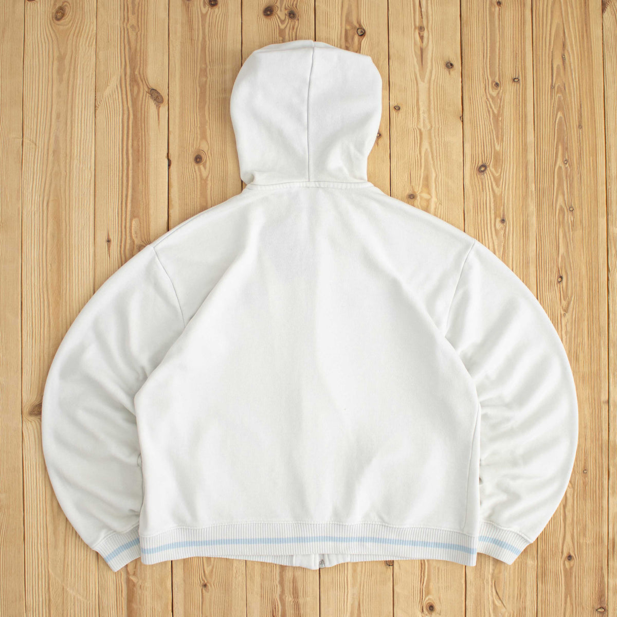 (S) Reebok Vintage Embroidered Full-Zip Hoodie White