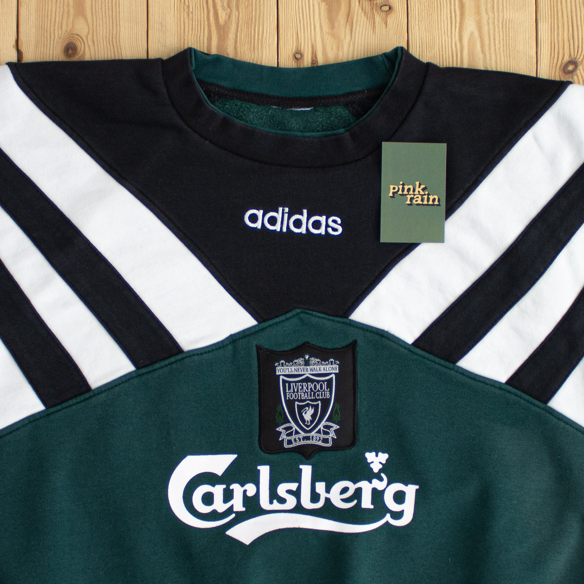 (L) Adidas F.C. Liverpool Embroidered Sweatshirt Modern Green