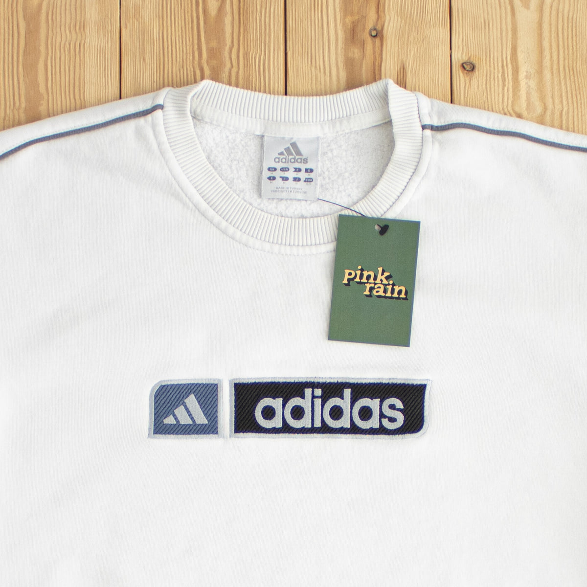 (S) Adidas Vintage Embroidered Sweatshirt White