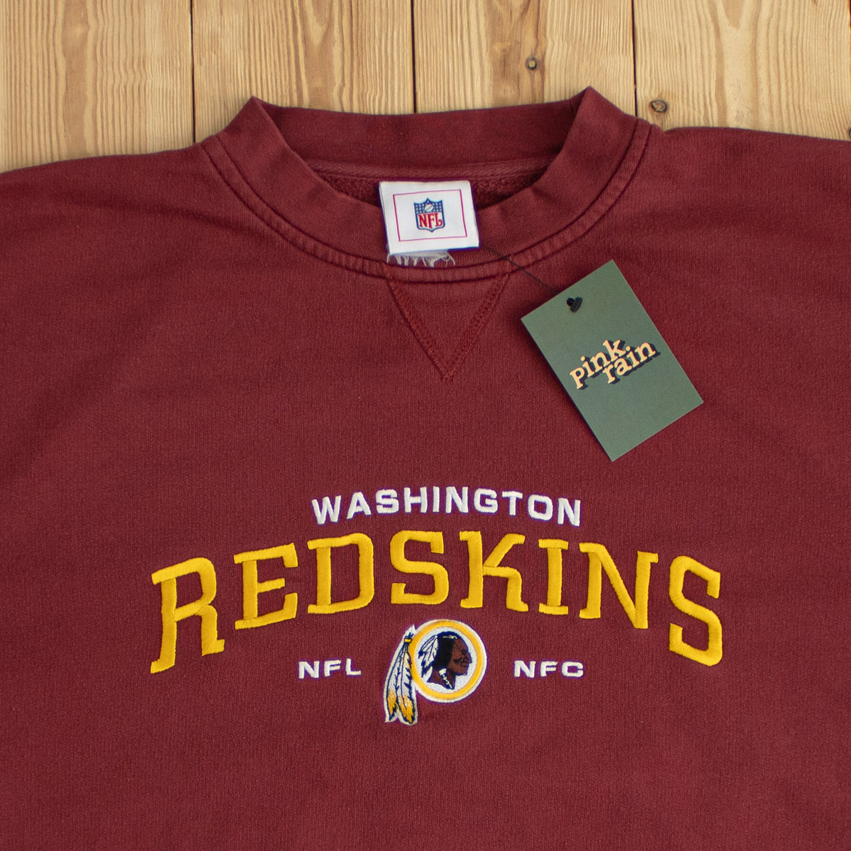 (XL) NFL Washington Redskins Vintage Embroidered Sweatshirt Burgundy Red