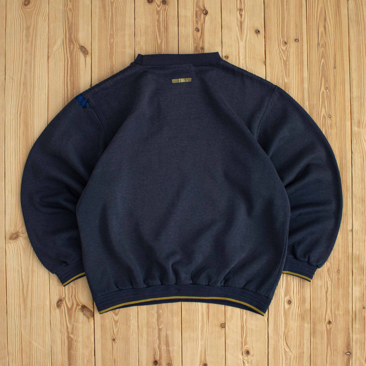 (M) Puma King Vintage Embroidered Sweatshirt Blue
