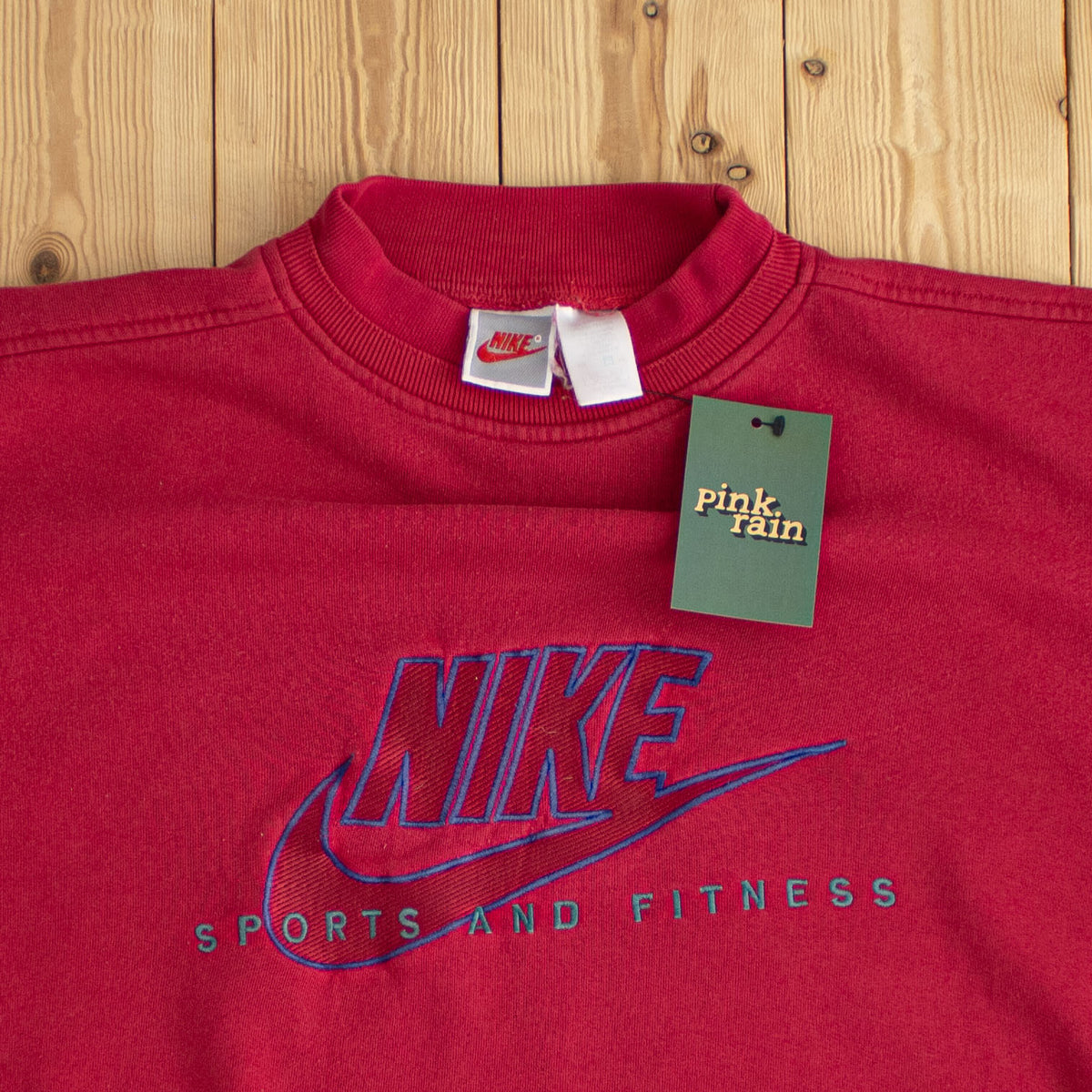 (M) Nike Sports & Fitness Vintage Embroidered Sweatshirt Pink