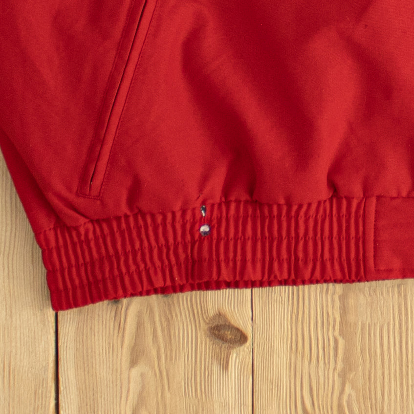 (L) Adidas Striped Vintage Embroidered Jacket Red