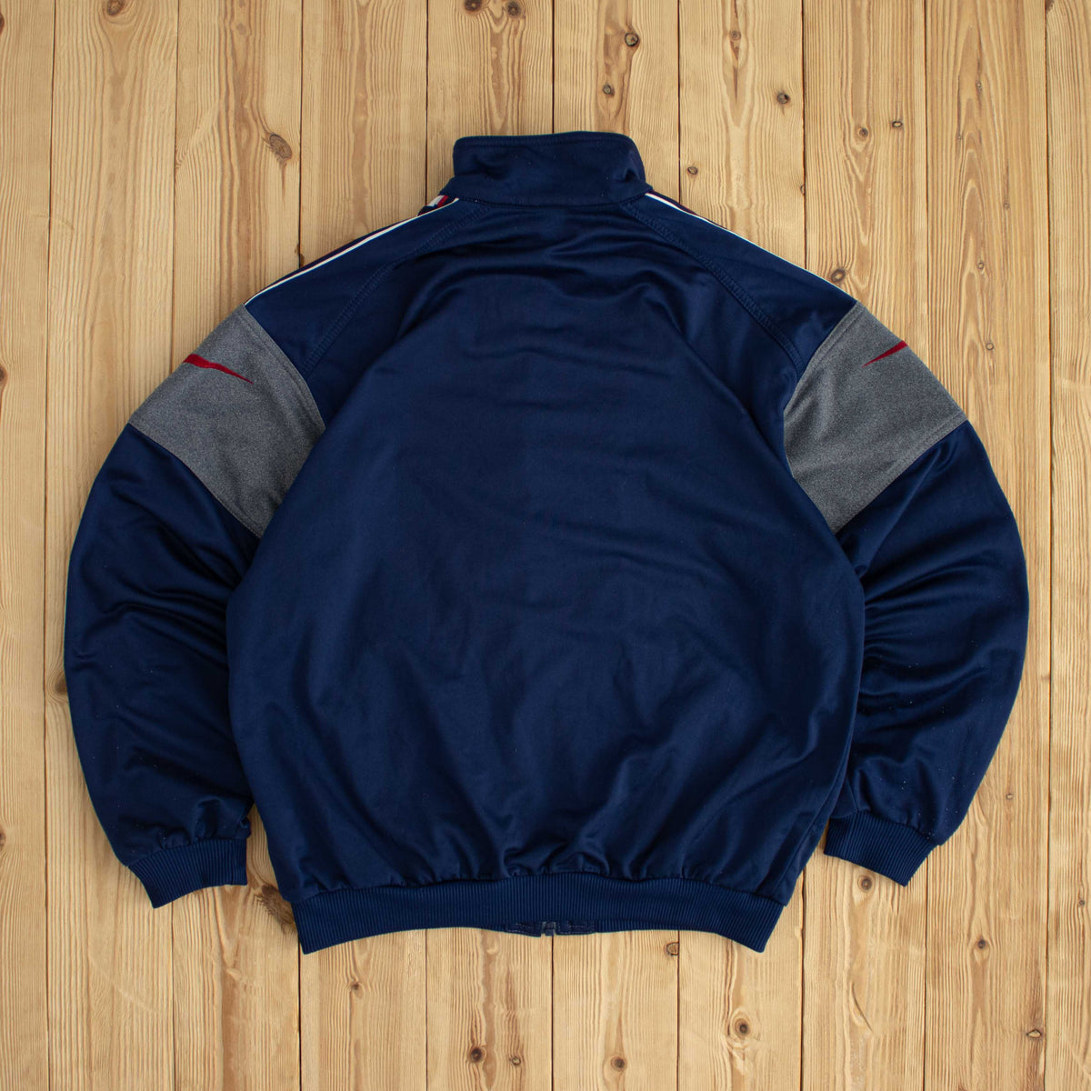 (M) Nike USA Vintage Embroidered Full-Zip Sweatshirt Blue