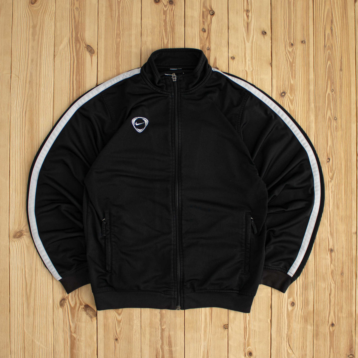 (S) Nike Vintage Essential Embroidered Full-Zip Sweatshirt Black