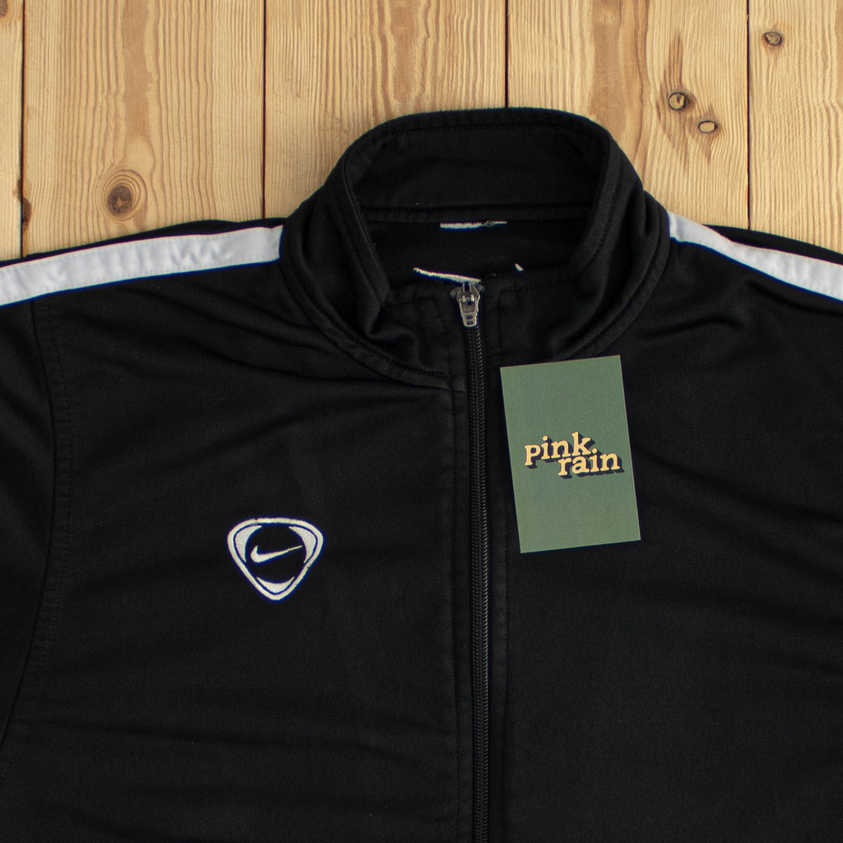 (S) Nike Vintage Essential Embroidered Full-Zip Sweatshirt Black