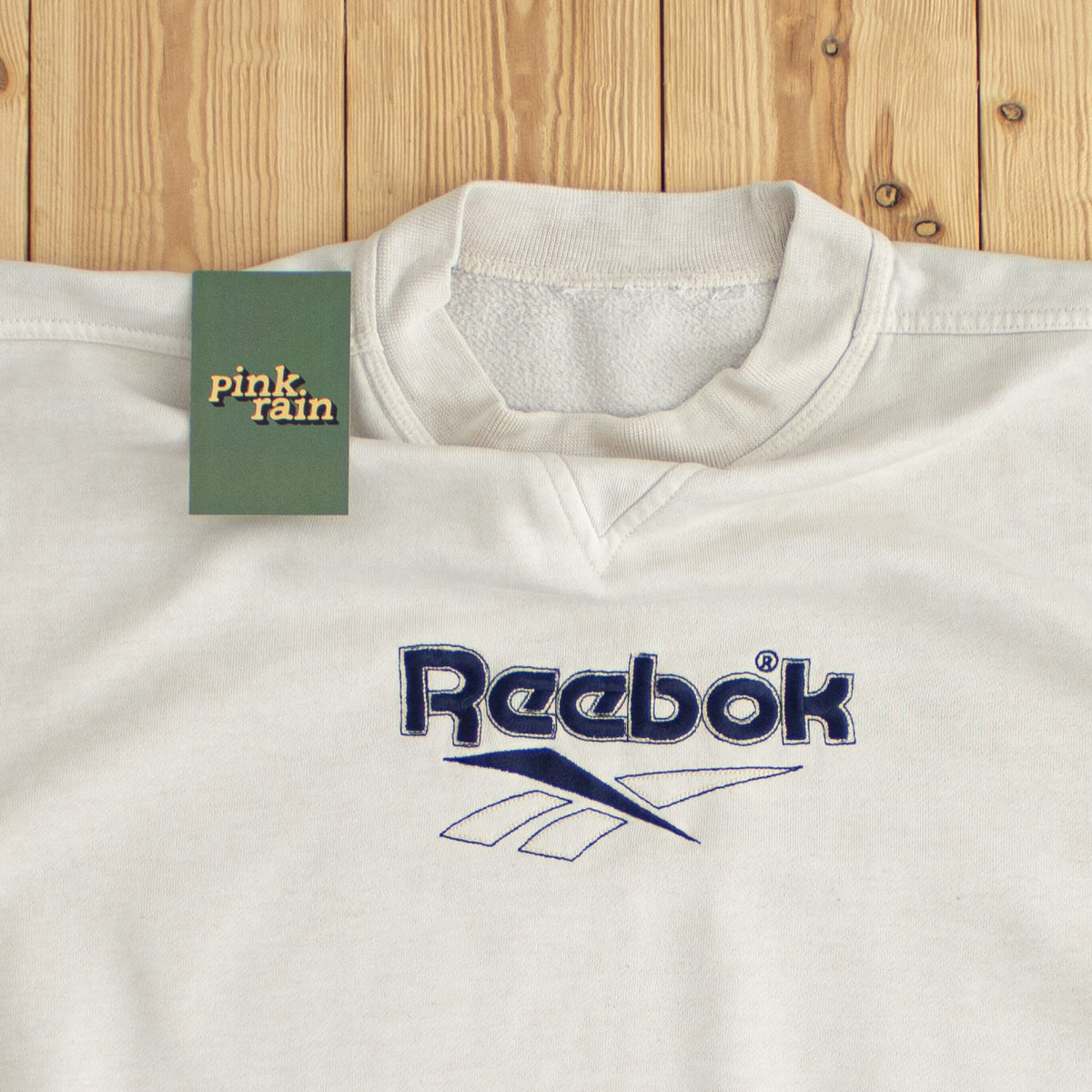 (M) Reebok Vintage Embroidered Sweatshirt Beige
