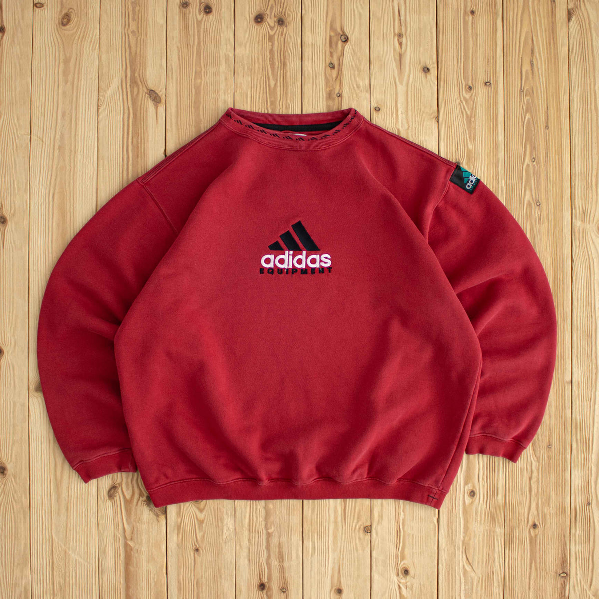 (M) Adidas Equipment Vintage Embroidered Sweatshirt Red