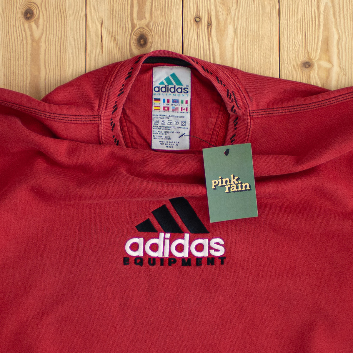 (M) Adidas Equipment Vintage Embroidered Sweatshirt Red