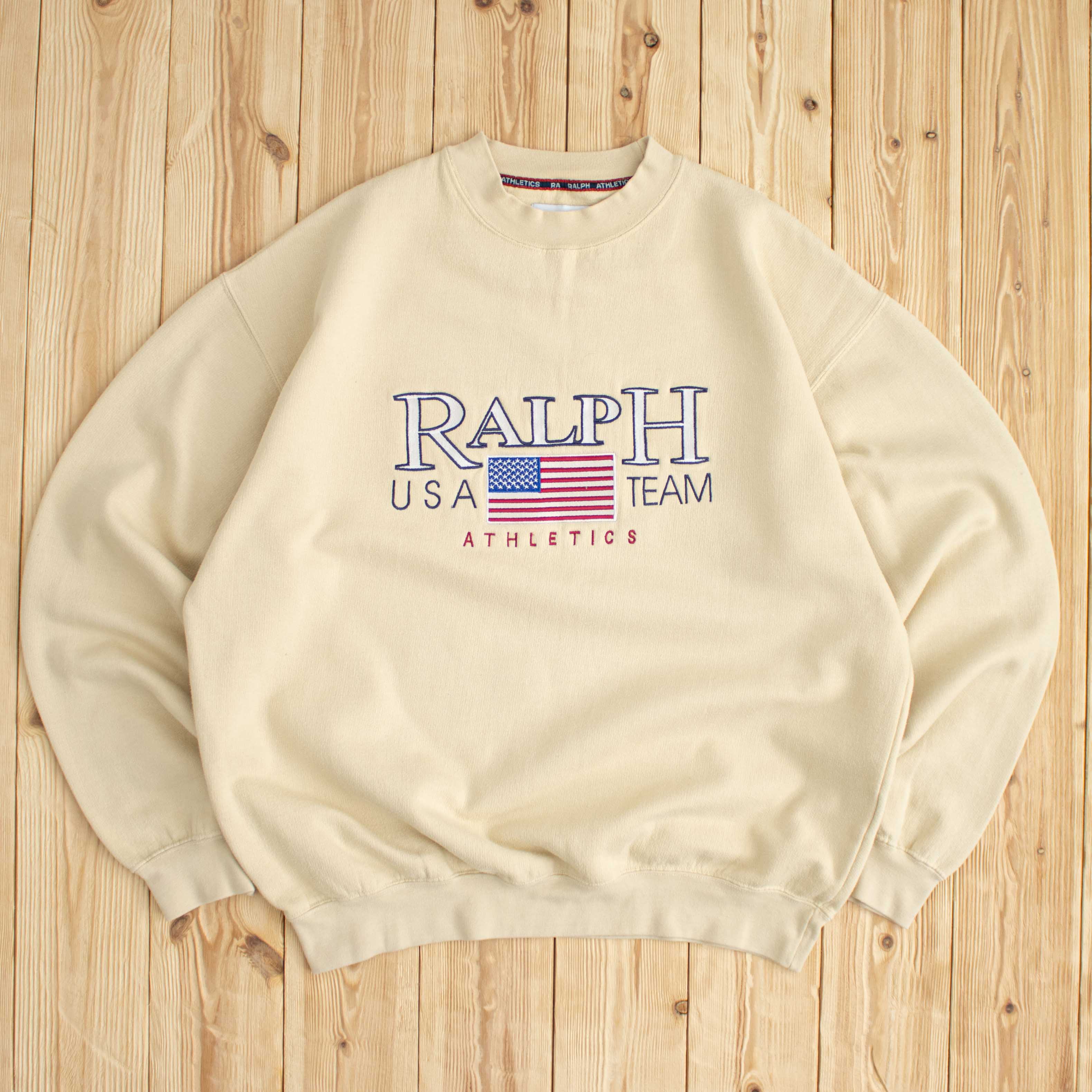 (L) Vintage Ralph Athletics USA Team Embroidered Sweatshirt