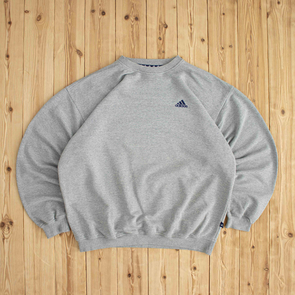 (XL) Adidas Vintage Essential Embroidered Sweatshirt Gray