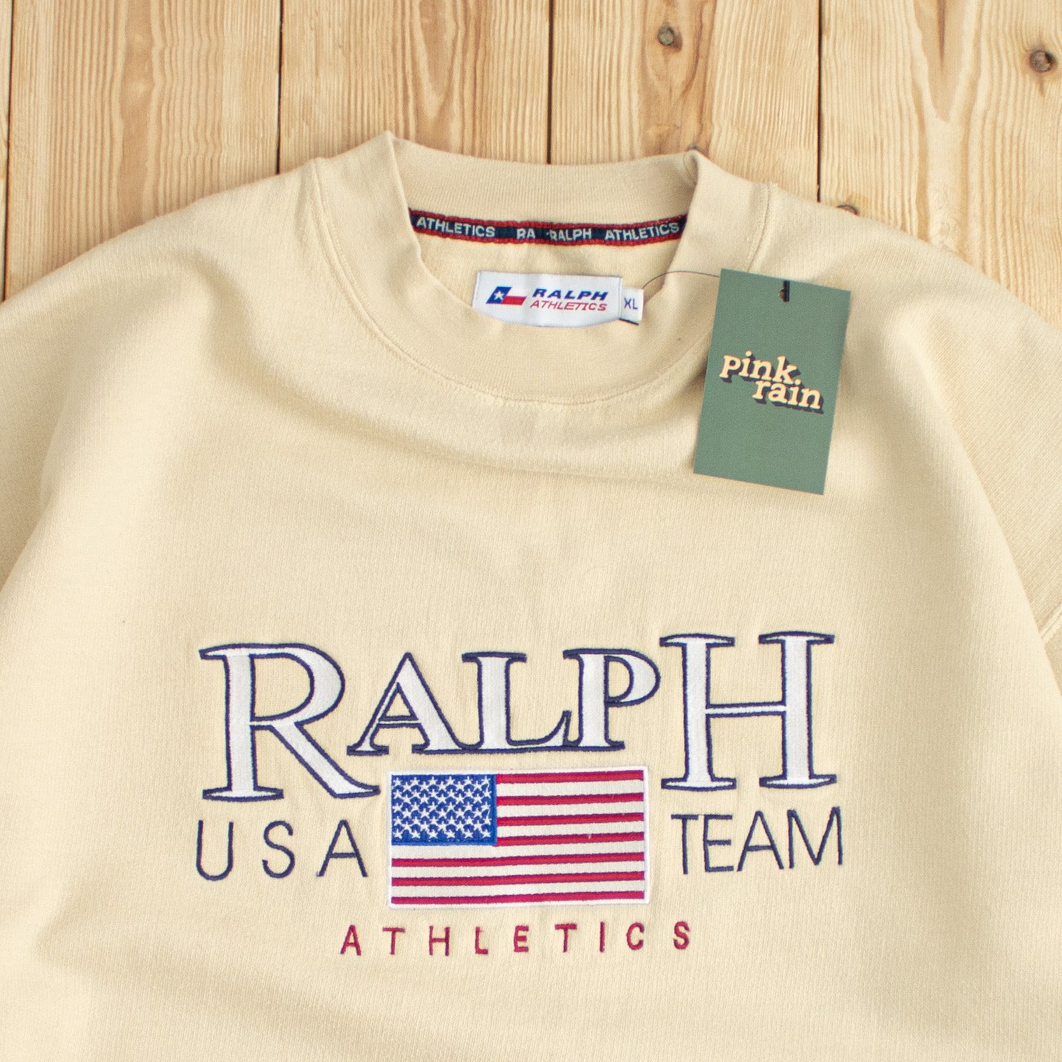 (L) Vintage Ralph Athletics USA Team Embroidered Sweatshirt