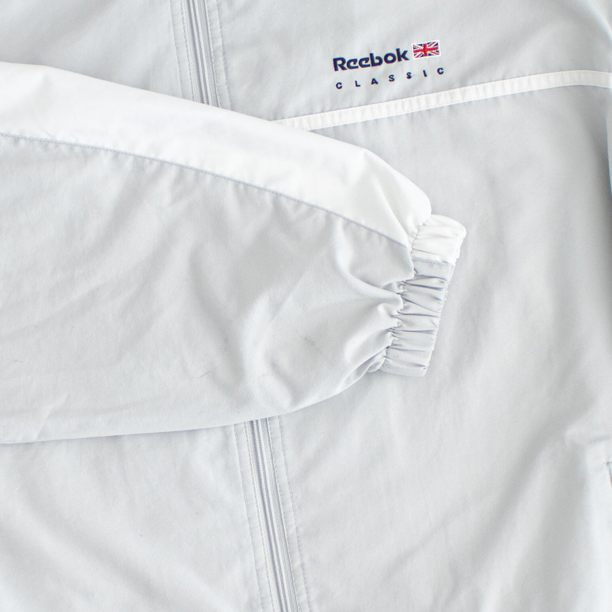 (L/XL) Reebok Classic Vintage Embroidered Jacket Gray