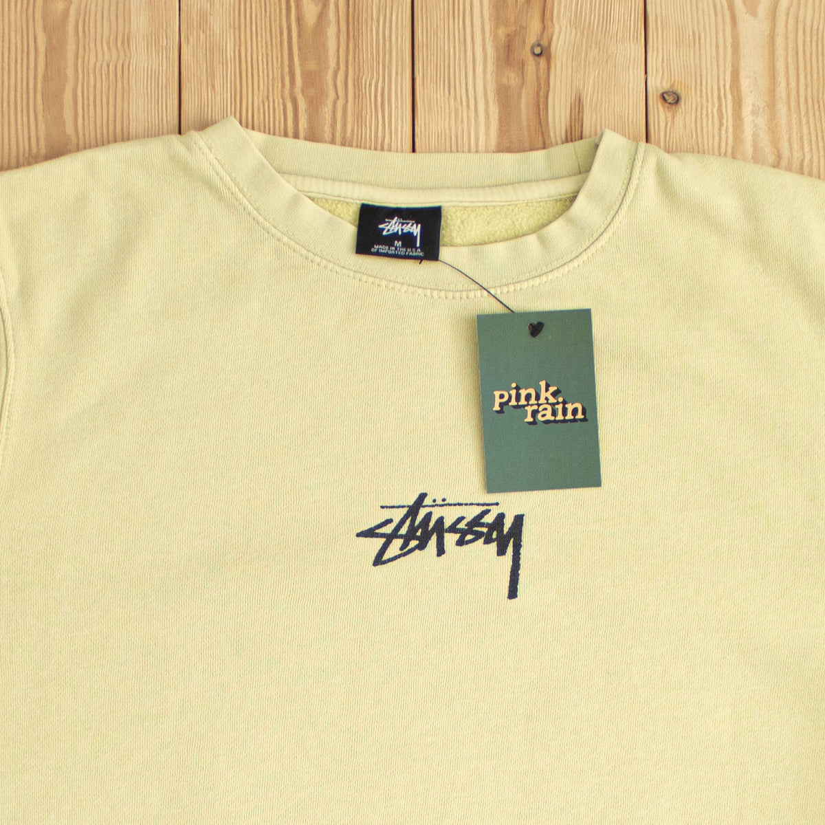 (M) Stüssy USA Vintage Sweatshirt Lemon