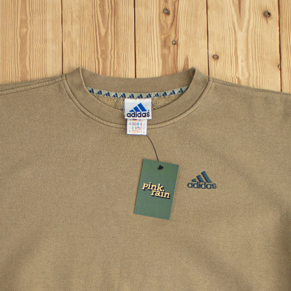 (M) Adidas Vintage Essential Embroidered Sweatshirt Brown