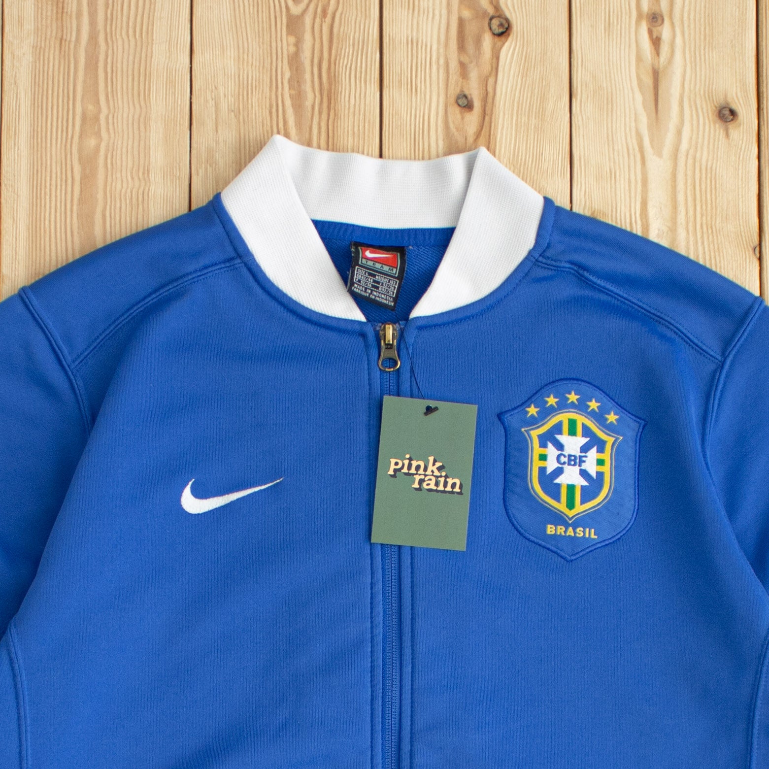 (M) Vintage Nike Brasil Embroidered Full-Zip Sweatshirt