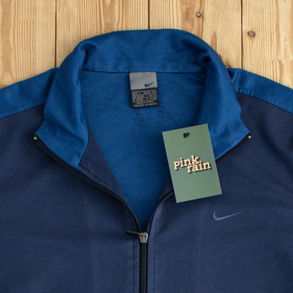 (S) Nike Vintage Embroidered Full-Zip Sweatshirt Blue
