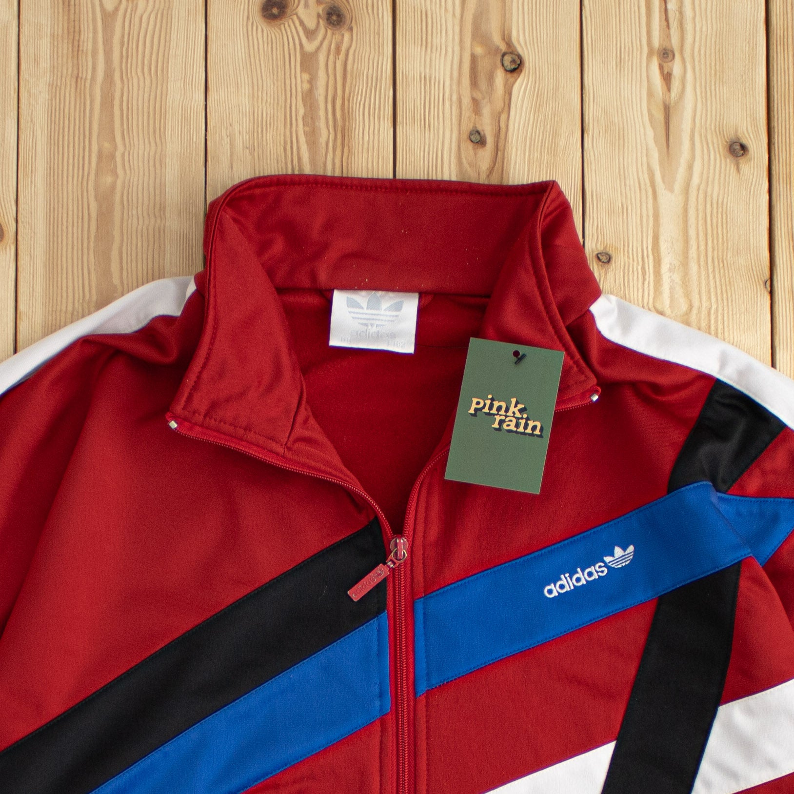 (L/XL) Vintage Adidas Embroidered Full-Zip Sweatshirt