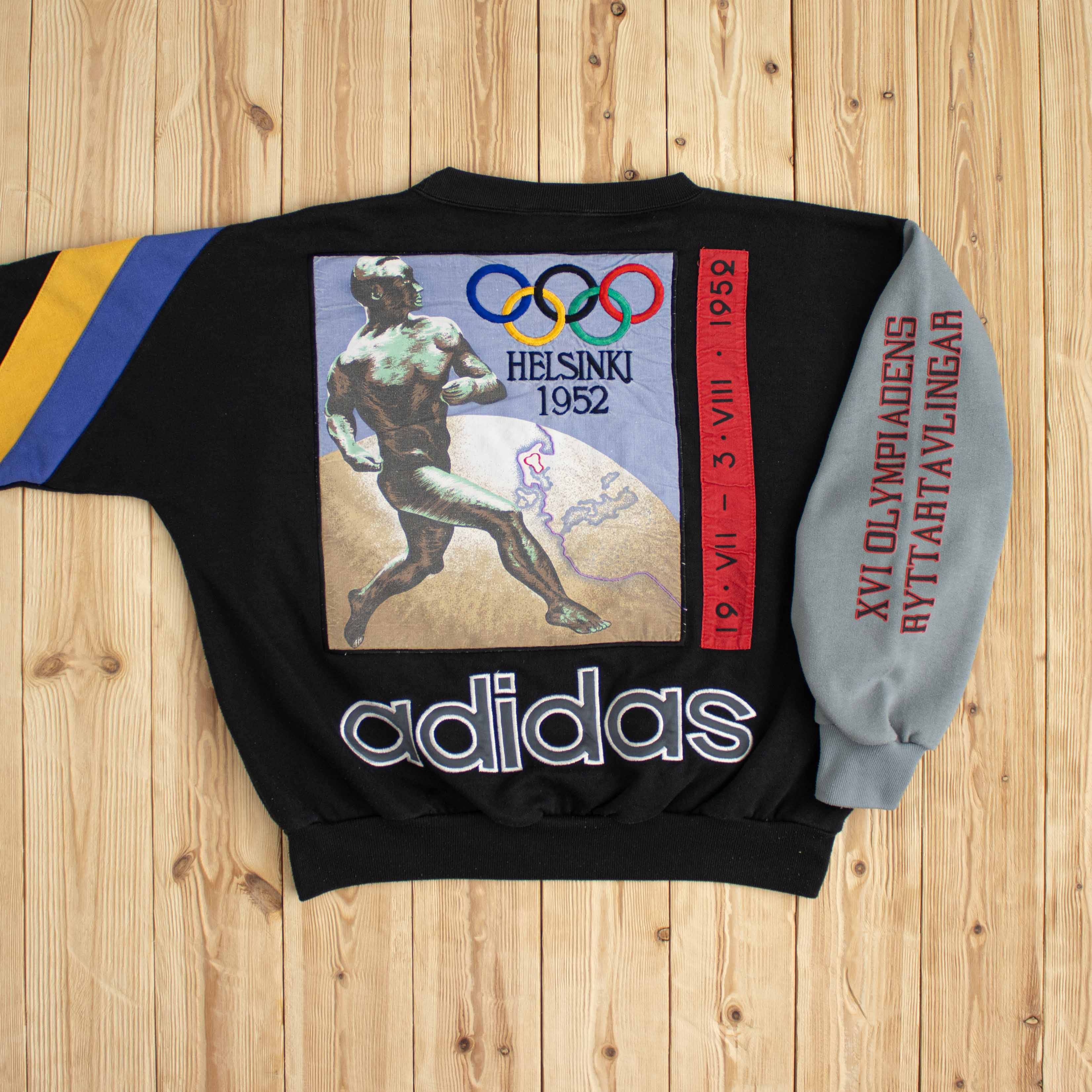 (M) 1952 Adidas Olympics Helsinki Embroidered Sweatshirt