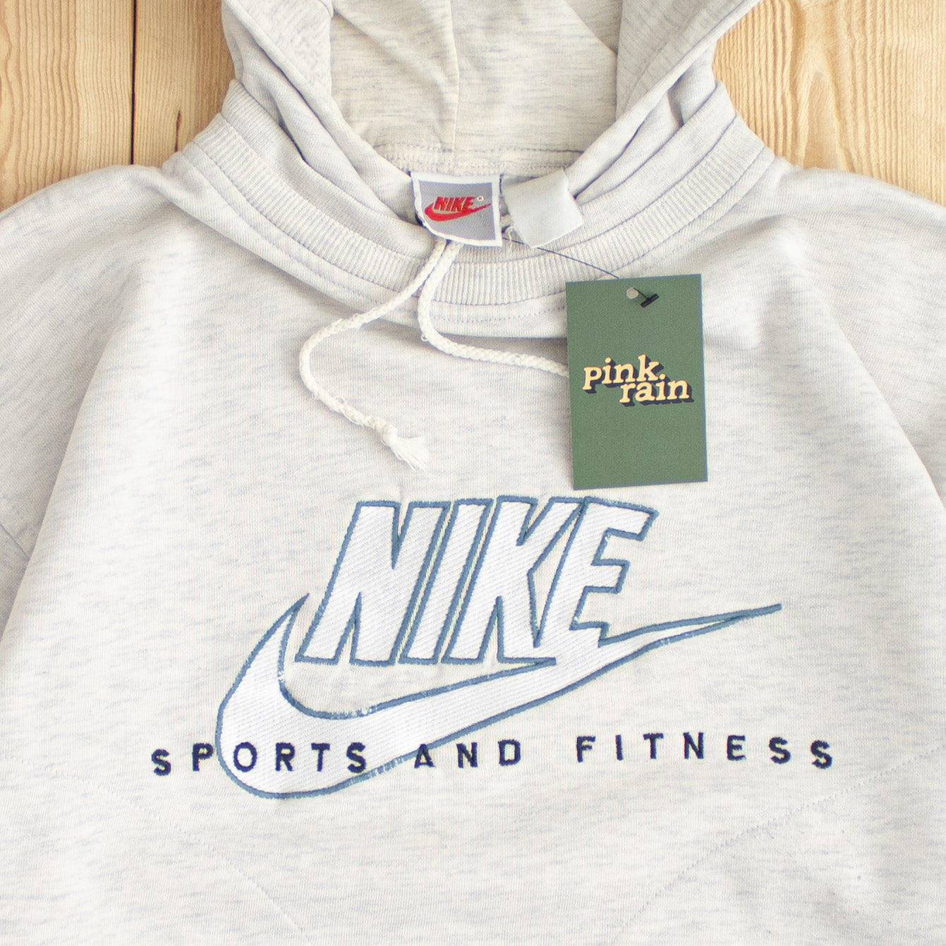 (S/M) Vintage Nike 'Sports & Fitness' Embroidered Hoodie