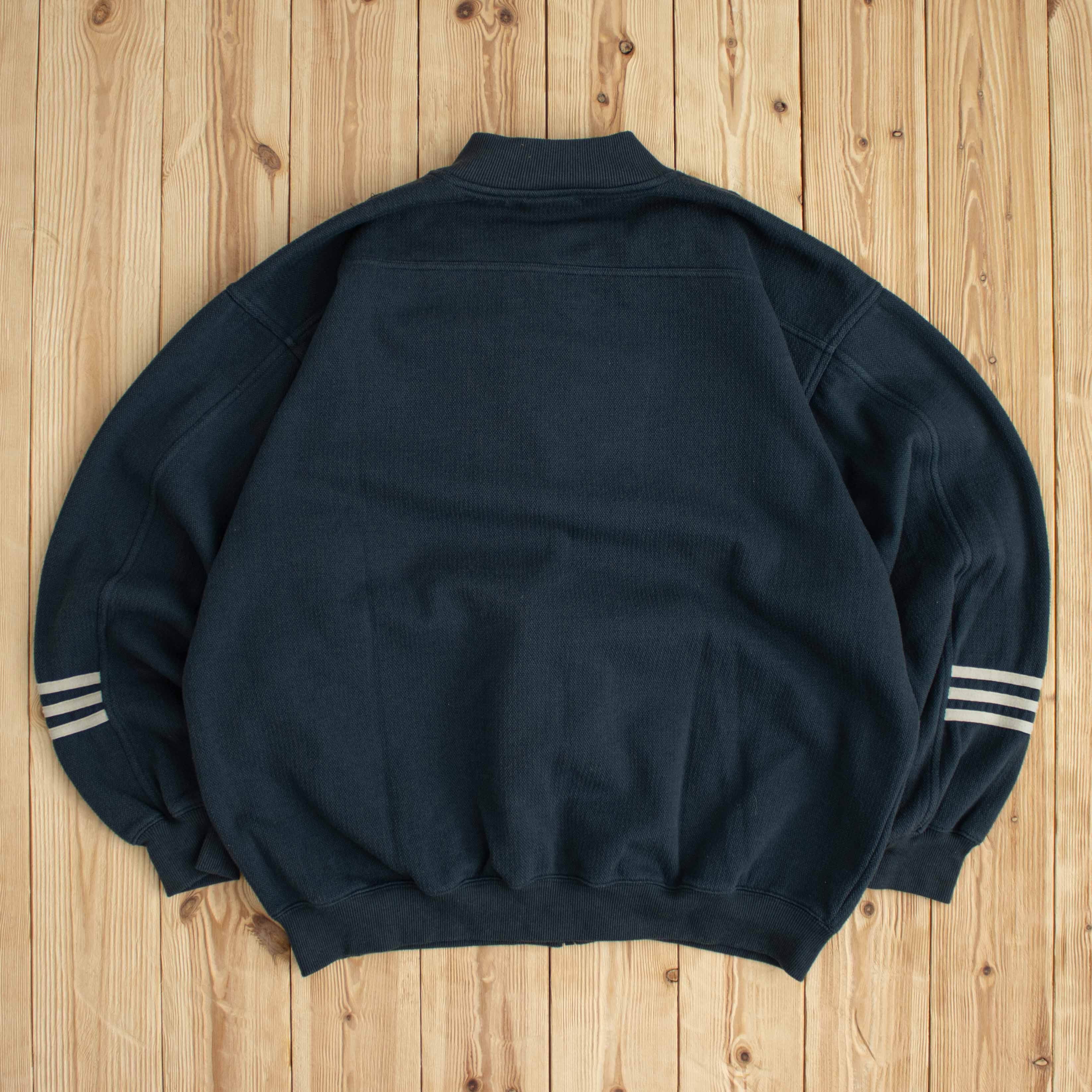 (L/XL) Vintage Adidas Embroidered Full-Zip Sweatshirt