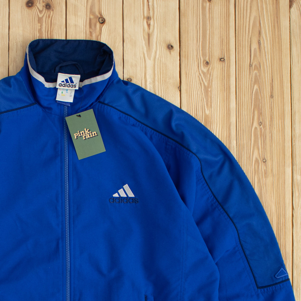 (M) Adidas Essential Vintage Embroidered Jacket Blue