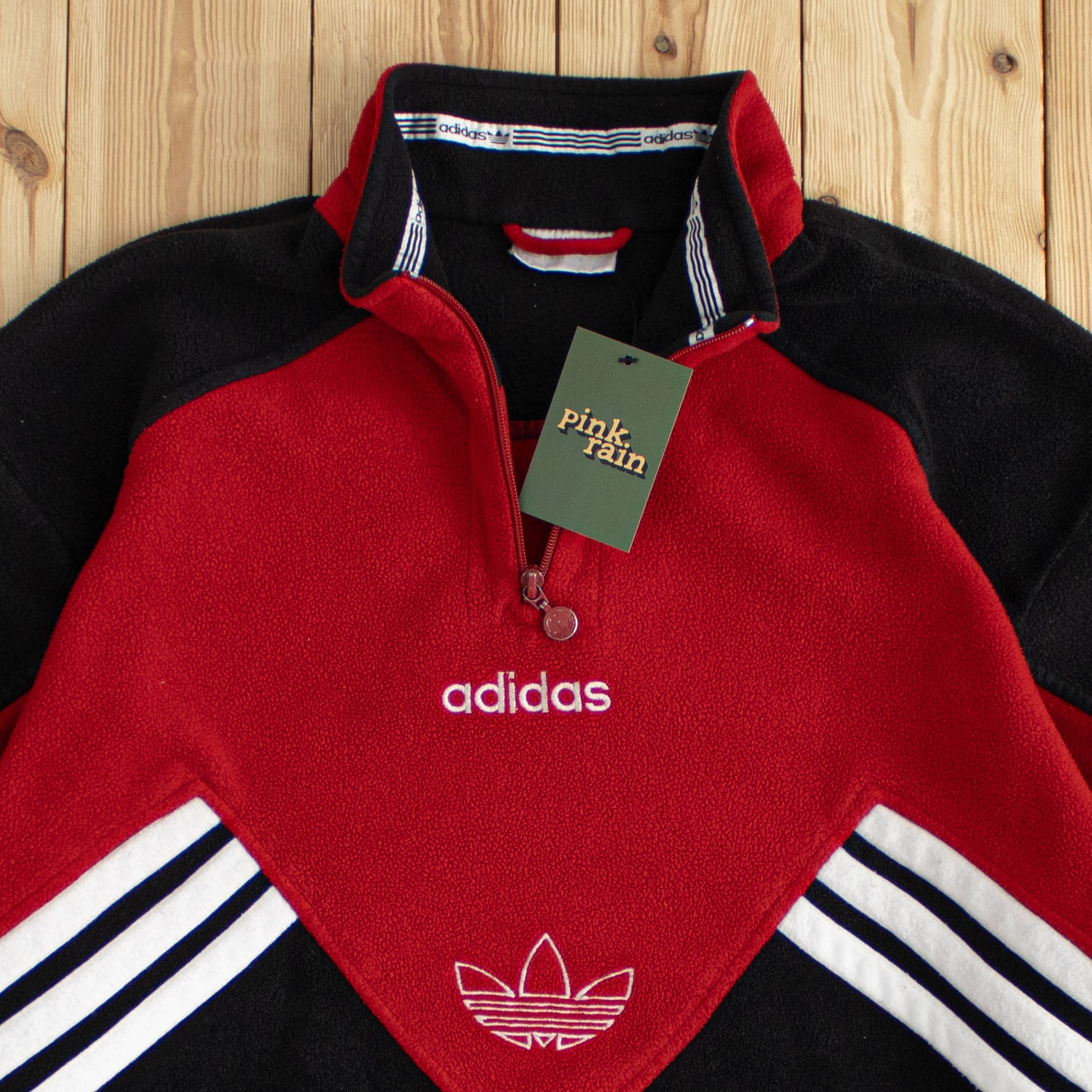 (M/L) Vintage Adidas Embroidered Quarter-Zip