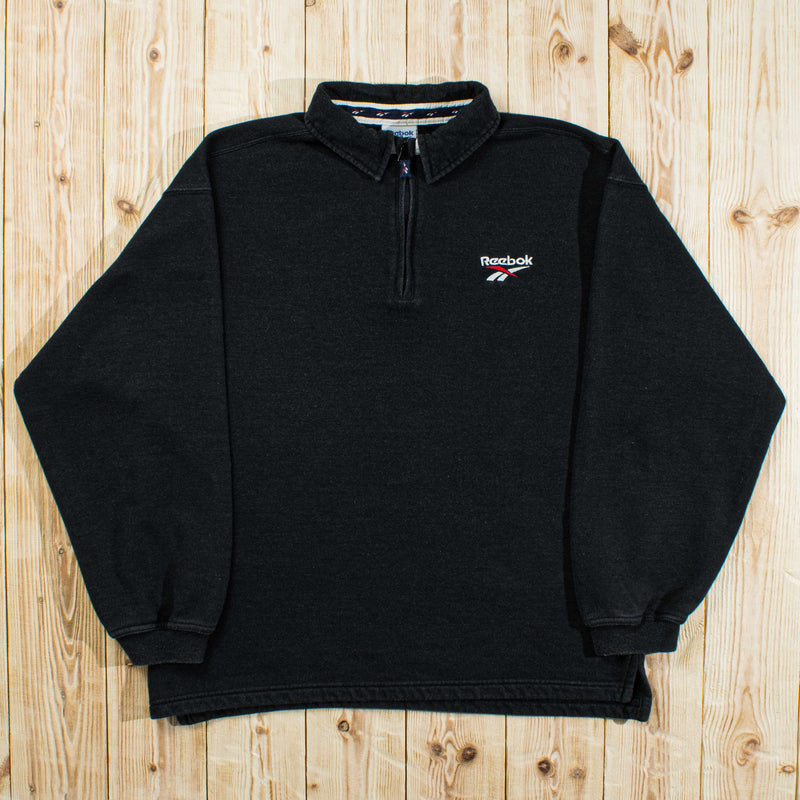 (M) Vintage Reebok Embroidered Quarter-Zip