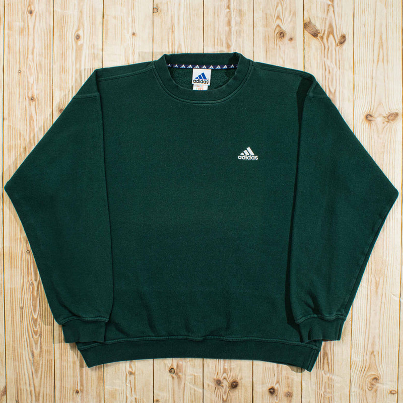 (M/L) Vintage Adidas Essential Embroidered Sweatshirt