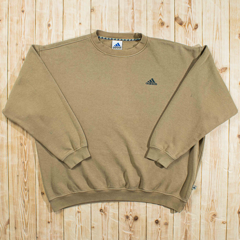 (L/XL) Vintage Adidas Essential Embroidered Sweatshirt