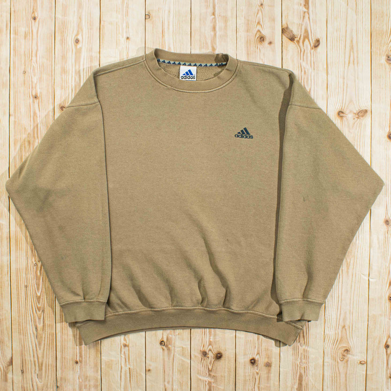 (L/XL) Vintage Adidas Essential Embroidered Sweatshirt