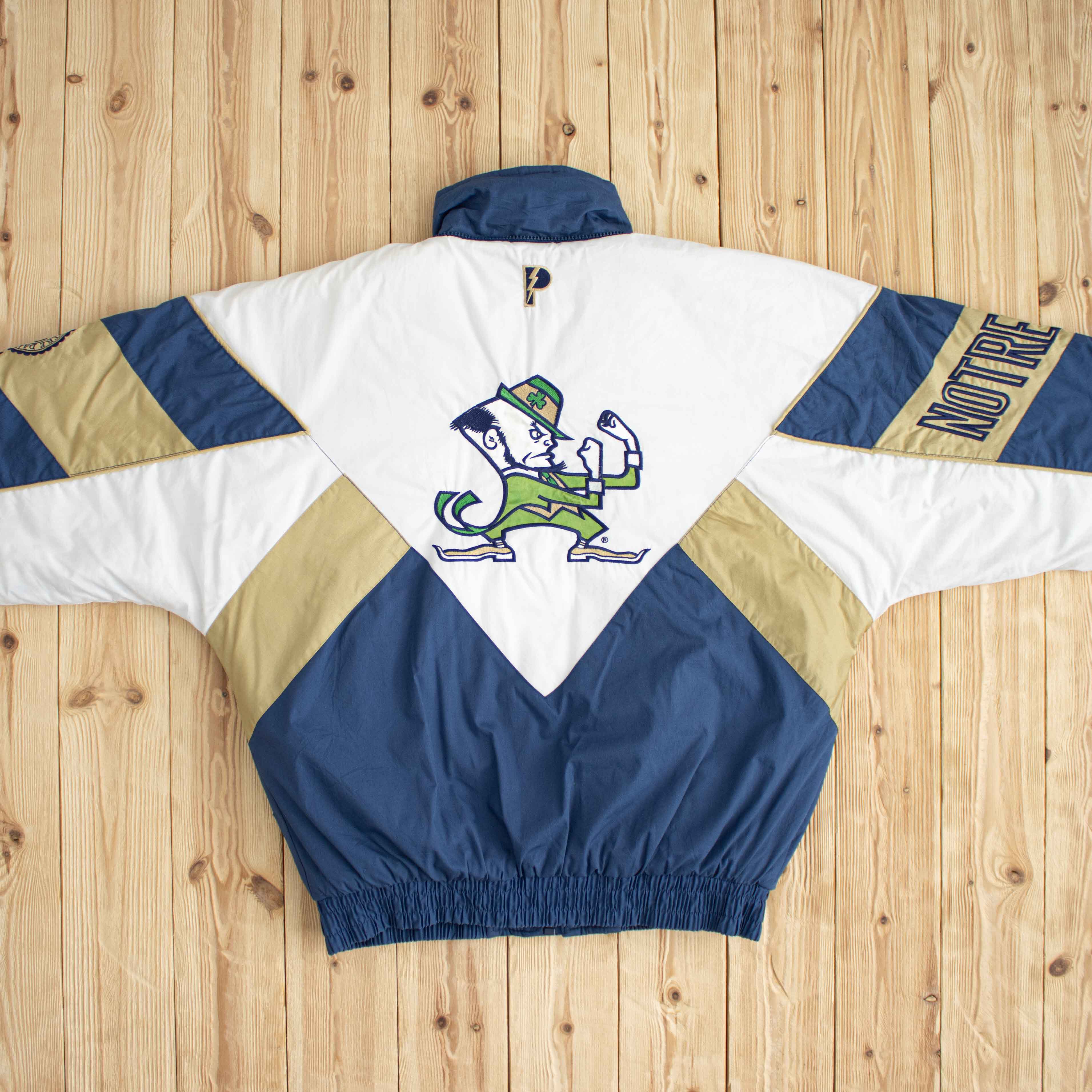 (M/L) Vintage Notre Dame Irish Pro Player Embroidered Puffer Jacket