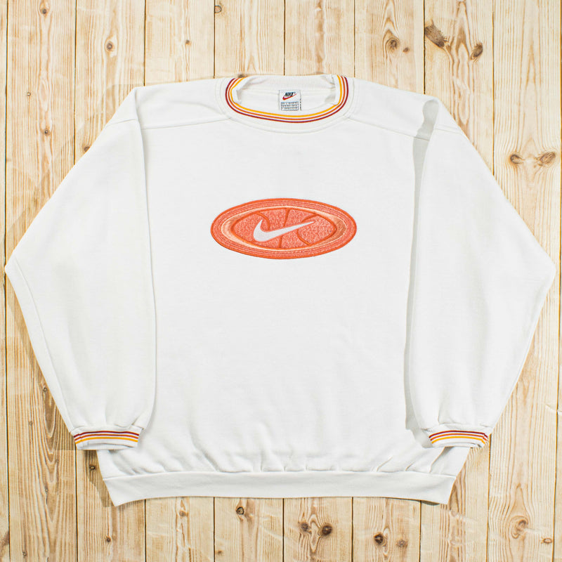 (M/L) Vintage Nike Swoosh Embroidered Sweatshirt