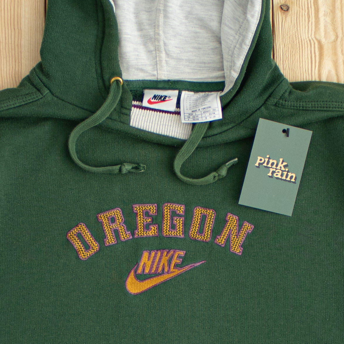 (L) Vintage Nike Oregon Embroidered Hoodie