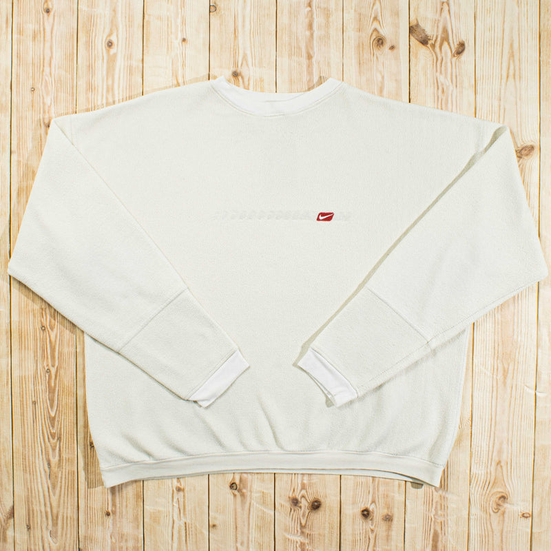 (M/L) Vintage Nike Embroidered Fleece Sweatshirt