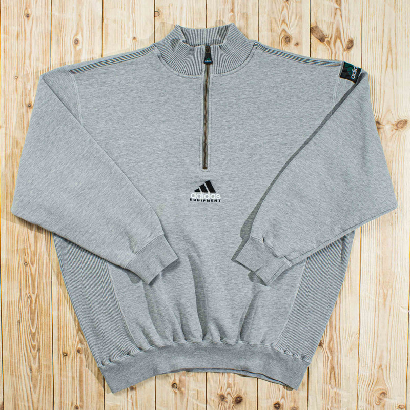 (L) Vintage Adidas Equipment Embroidered Quarter-Zip